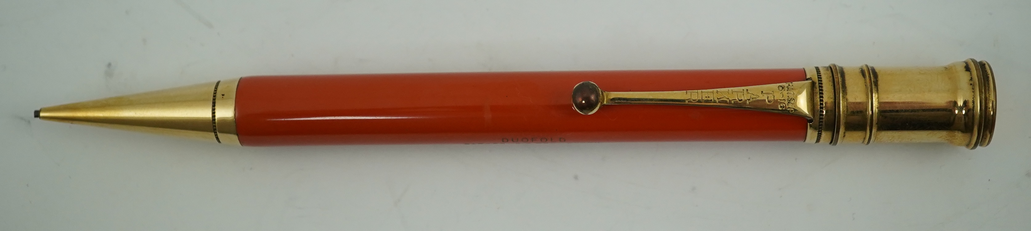 A Parker Lucky Curve Duofold 'Big Bro' pencil